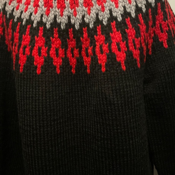 HANDKNITTED UNISEX ZIP UP SWEATER . SIZE LARGE knitter unknown new no tags - Picture 8 of 8